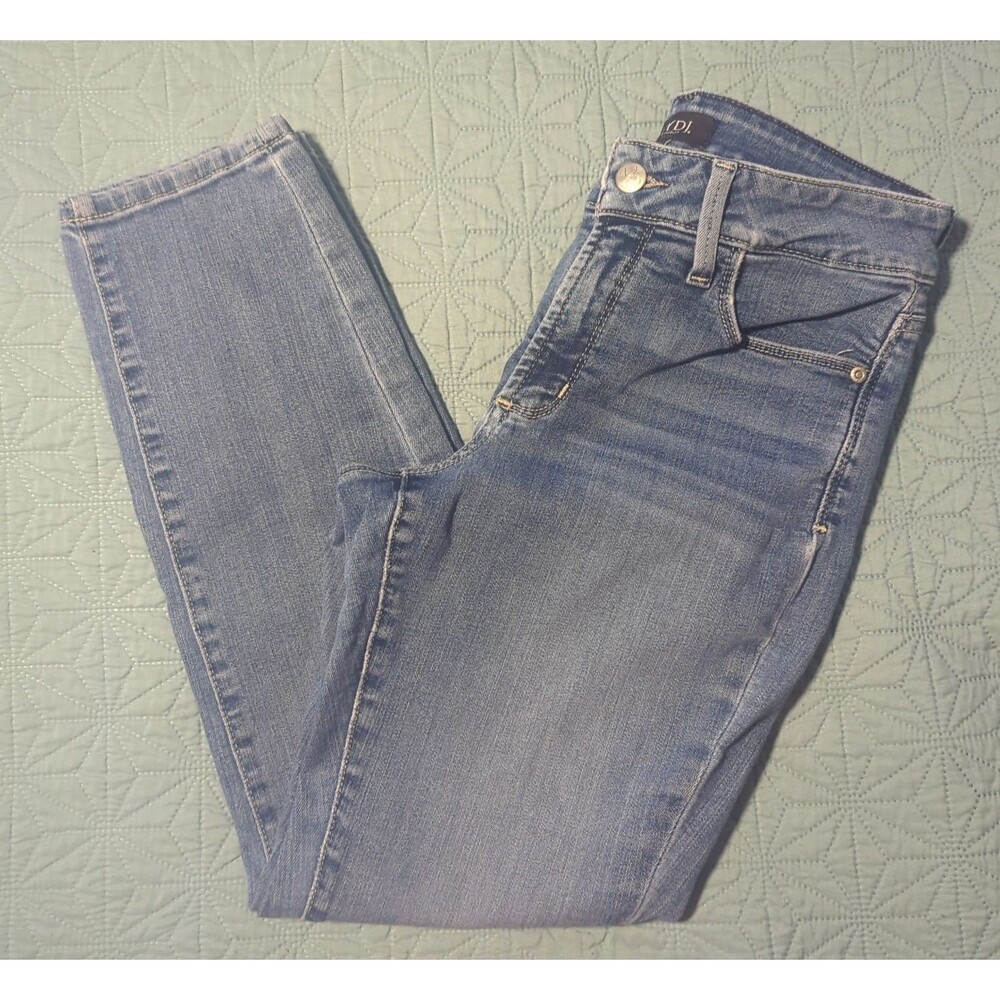 NYDJ Alina Convertible Ankle LiftXTuck Technology Jeans Size 4P Blue Rolled Cuff
